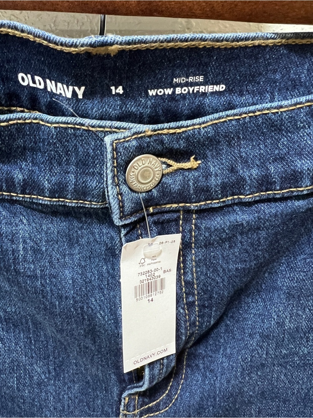 NWT Old Navy Dark Blue Boyfriend Jeans